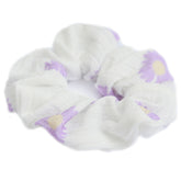 Scrunchie bloem wit/lila